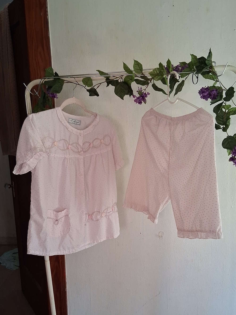 Pink Polka Dot Pajama Set -  Brand Unknown